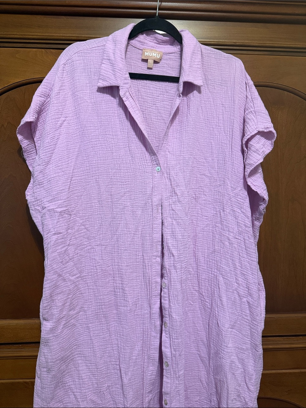 Show Me Your MuMu Lavender Textured Button-Down Shirt